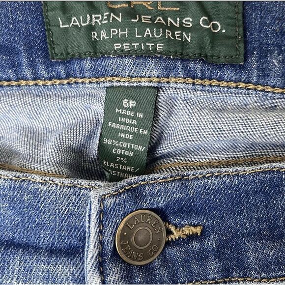Ralph Lauren Jeans Womens 6P Petite Classic Straight Light Wash Denim High Rise - Picture 3 of 11
